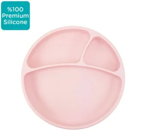 LET83700 Assiette antidérapante en silicone Minikoioi - Rose