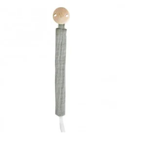 LET83700 Attache-sucette gaze vert de gris - BB&CO