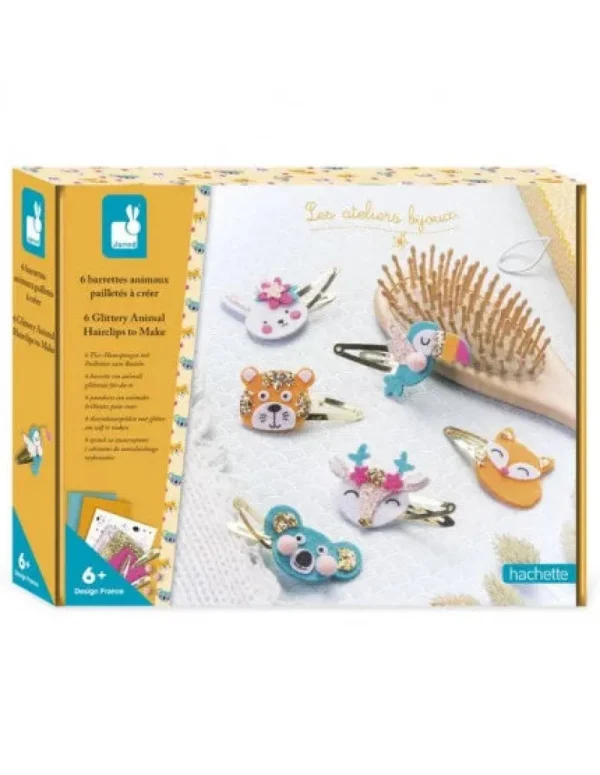LeT Les enfants Terribles 6 barrettes animaux à pailletés à créer