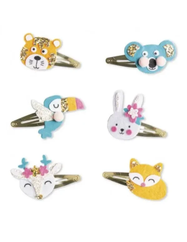LeT Les enfants Terribles 6 barrettes animaux à pailletés à créer