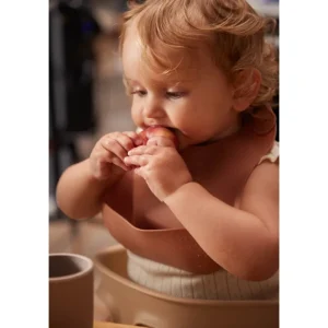 LET83700 Bavoir en silicone imprimé - Écureuil caramel BB&CO