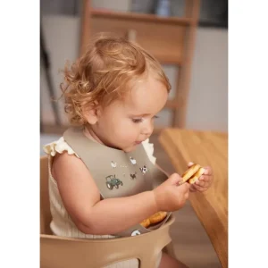 LET83700 Bavoir en silicone imprimé - A la ferme  BB&CO