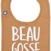 LET83700 Bavoir "Beau gosse comme papa" camel