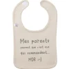 LET83700 Bavoir "Mes parents" sable