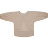LET83700 Bavoir tablier enduit carreaux nude 3-5 ans - BB&Co