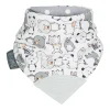 LET83700 Bavoir-bandana avec embout de dentition panda blanc / gris