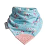 LET83700 Bavoir-bandana avec embout de dentition - fleurs vintage