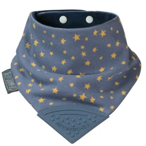 LET83700 Bavoir-bandana avec embout de dentition étoile jaune