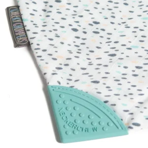 LET83700 Bavoir-bandana avec embout de dentition pluie multicolore blanc/gris