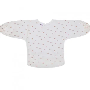 LET83700 Bavoir-tablier enduit arc-en-ciel 6/24M