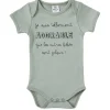LeT Les enfants Terribles Body Manche courte "adorable" vert de gris