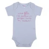 LeT Les enfants Terribles Body Manche courte "Une fille c'est comme un garçon mais en mieux" Gris/Rose