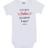 LET83700 Body manches courtes "Il n’y a pas de tonton aussi génial" blanc