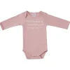 LET83700 Body manches longues "La perfection n'existe pas" rose thé - BB&Co