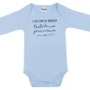 LET83700 Body manches longues "9 mois pour me fabriquer" bleu ciel