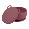 LET83700 Bol antidérapant + couvercle en silicone Minikoioi - Terracotta