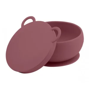 LET83700 Bol antidérapant + couvercle en silicone Minikoioi - rose