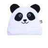 LET83700 Bonnet Petit Panda avec oreilles blanc/noir