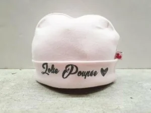 LET83700 Bonnet "Jolie Poupée" rose pastel