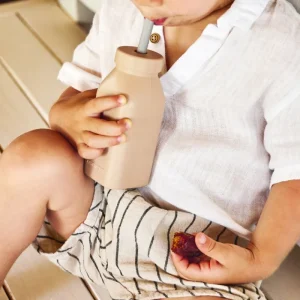 LET83700 Bouteille d’apprentissage en silicone avec paille - BB&Co