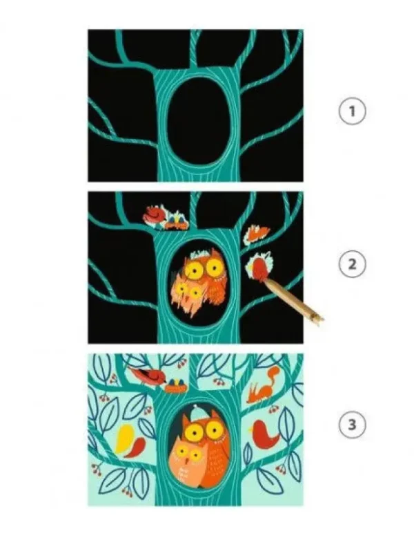 LeT Les enfants Terribles Cartes à gratter des petits -  animaux à découvrir