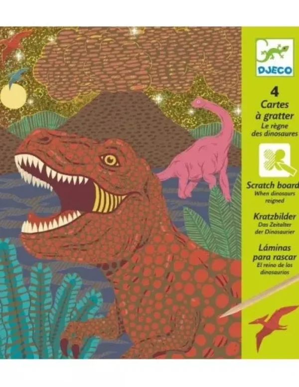 LET83700 cartes a gratter - le règne des dinosaures - Djeco