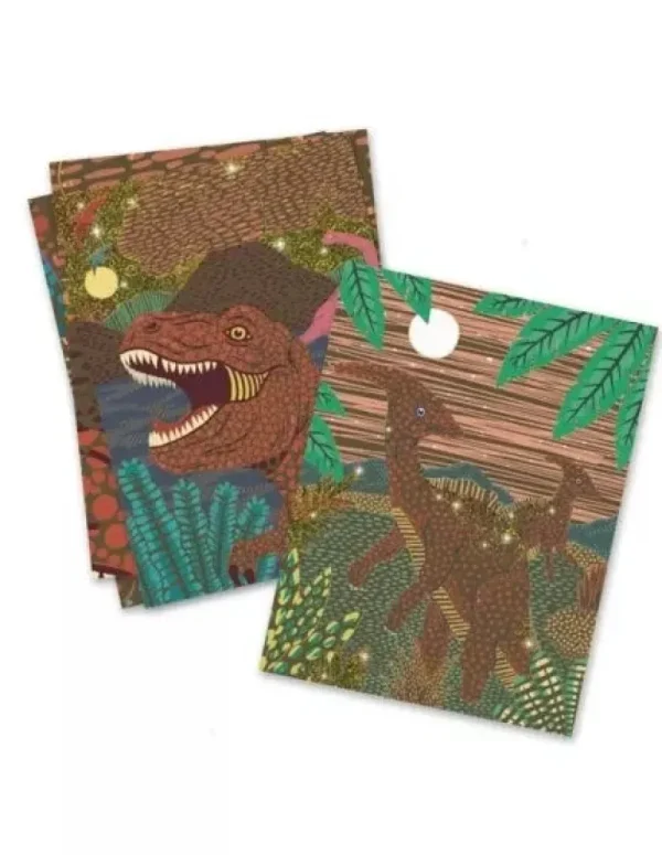 LET83700 cartes a gratter - le règne des dinosaures - Djeco
