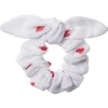 LET83700 Chouchou blanc/ coeurs