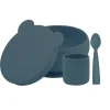 LET83700 Coffret Mes Premiers Repas (bol+cuillère+gobelet) Bleu ardoise- BB&Co