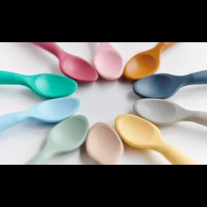 LET83700 Cuillère 100% silicone Minikoioi - bleu ardoise