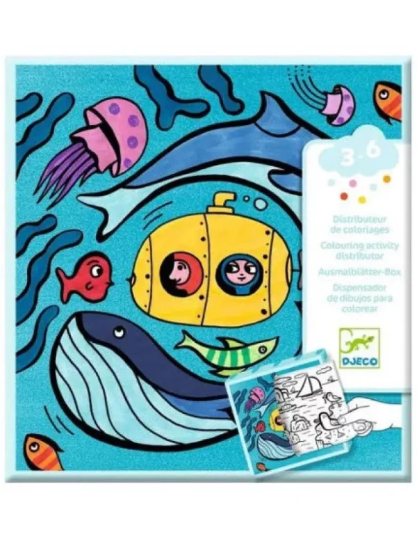 LET83700 distributeur de coloriage, océan - Djeco
