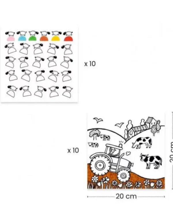 LET83700 distributeur de coloriage, ferme - Djeco
