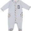 LET83700 Dors-bien coton "Mini Don Juan" Honeymoon gris/blanc/camel