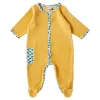 LET83700 Dors-bien velours ocre / imprimé multicolore Baby Pop