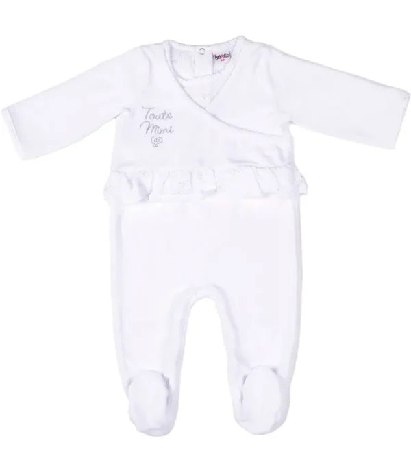 LET83700 Dors-bien velours "Toute mimi" Constellation blanc/argent