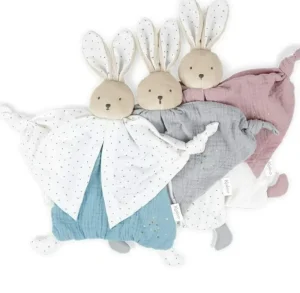 LeT Les enfants Terribles Doudou Lapinou Bleu - Coton Bio