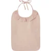 LET83700 Grand bavoir bambou et gaze de coton rose blush