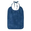 LET83700 Grand bavoir bambou et gaze de coton indigo