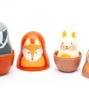 LET83700 Jouet à emboîter style poupées russes - Animaux de la forêt