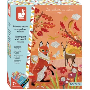 LeT Les enfants Terribles Kit créatif - Peinture nacrée avec pochoir 4 saisons