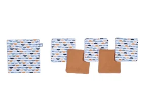 LET83700 Lingettes lavables & pochette assortie camel