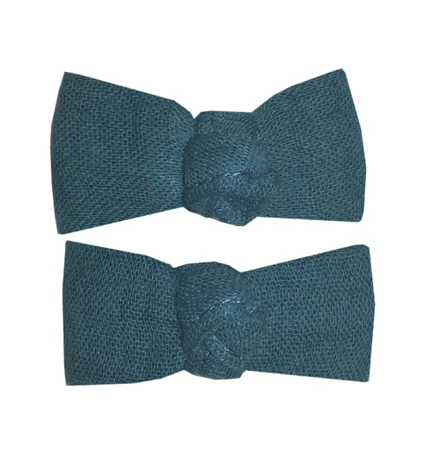 LET83700 Lot 2 barrettes clic clac vert paon