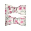 LET83700 Lot 2 barrettes clic clac liberty blanc/rose
