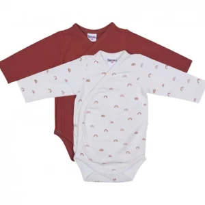 LeT Les enfants Terribles Lot de 2 bodys rouille/ arc-en-ciel
