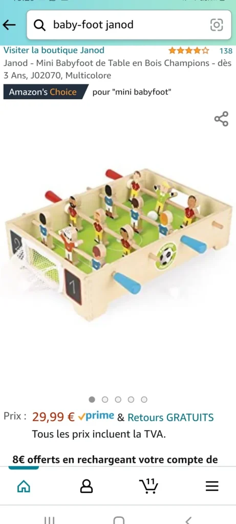 LET83700 Mini Babyfoot de table