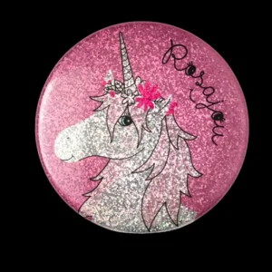 LET83700 Miroir de poche - Licorne