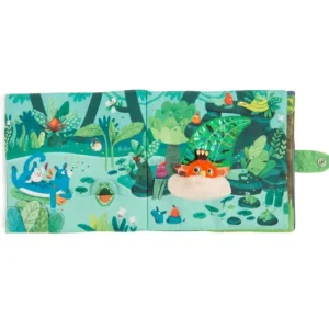 LET83700 Moulin Roty - Livre tissu d'activité - Dans la jungle