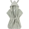 LET83700 Peignoir bambou et gaze vert de gris