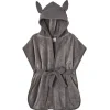 LET83700 Peignoir bébé bambou et gaze de coton gris 2/4 ans