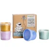 LET83700 Peinture aux doigts naturelle & vegan CRISTAL - Coffret "Mika" (4 pots) - BB&Co